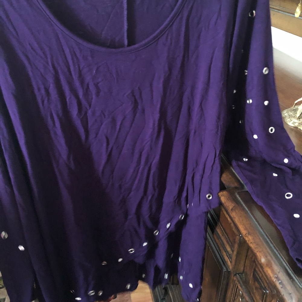 Purple long sleeve blouse